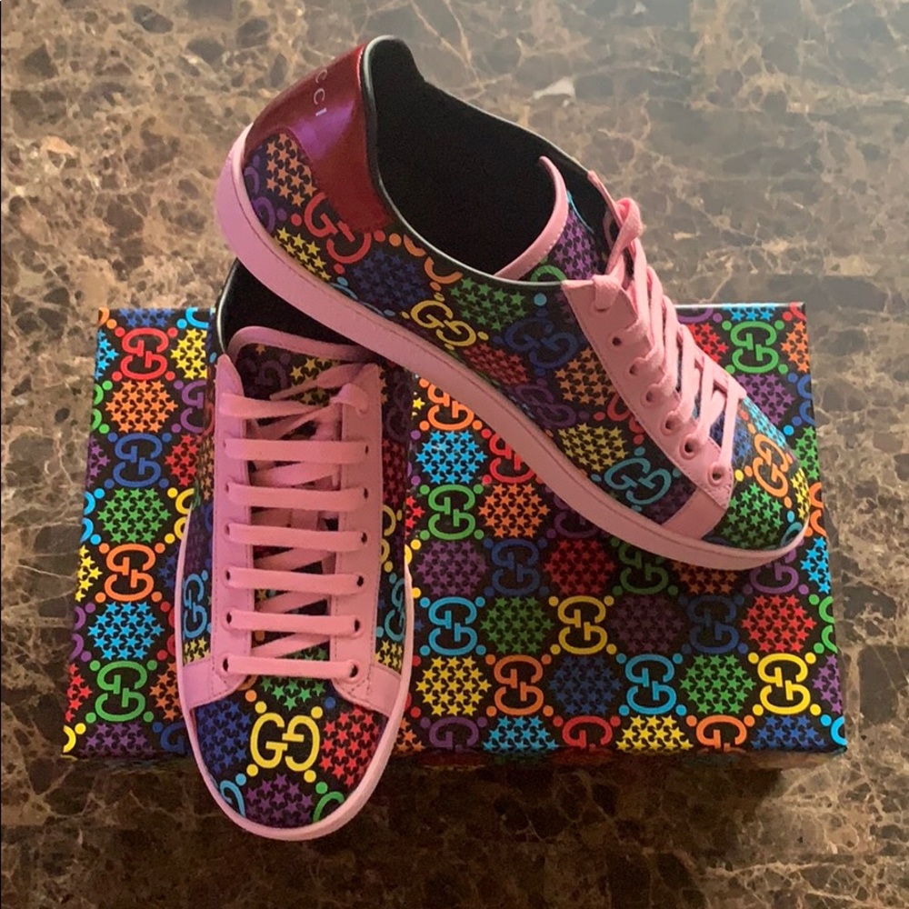 Gucci GG Monogram Psychedelic Ace Limited Sneakers - Picture 9 of 13